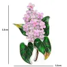 BrochesEnamel Lilac Flower Brooches Beauty Spring 4-color Clove Flower Party Office Brooch Pins Gifts