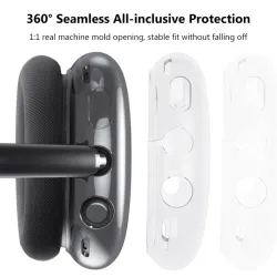 Przezroczysty pokrowiec ochronny - na słuchawki AirPods Max - wodoodpornyZestawy Słuchawkowe
