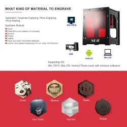 NEJE DK KZ - 445nm - 10W - mini machine de gravure - graveur laser CNC - imprimante - OS