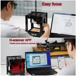 NEJE DK KZ - 445nm - 10W - mini machine de gravure - graveur laser CNC - imprimante - OS