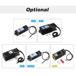 Laser module head - for laser engraving machine - 450nm - 5500mW / 10W / 20W / 30W / 40W