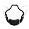 Transparent protective face mask - plastic shield - with filter