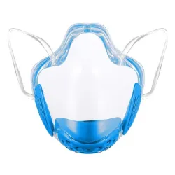 Transparent protective face mask - plastic shield - with filter