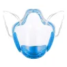 Transparent protective face mask - plastic shield - with filter