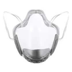 Transparent protective face mask - plastic shield - with filter