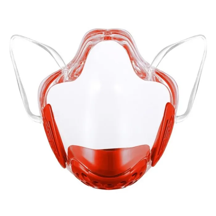 Transparent protective face mask - plastic shield - with filter