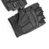 Gants en cuir noir - fitness / gym / cyclisme - demi doigt