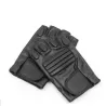 Gants en cuir noir - fitness / gym / cyclisme - demi doigt