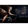 Gants en cuir noir - fitness / gym / cyclisme - demi doigt