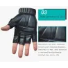 Svarta läderhandskar - fitness / gym / cykling - halvfinger