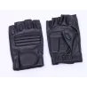 Black leather gloves - fitness / gym /cycling - half fingerGloves