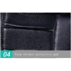 Black leather gloves - fitness / gym /cycling - half fingerGloves