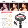 Palos selfiesPalo para selfies 4 en 1 - anillo de luz LED - inalámbrico - Bluetooth - mini trípode de mano - con control remoto