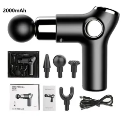 Mini massager gun - vibrator - muscle relaxation - pain relief - LCD display