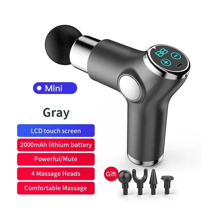 Mini massager gun - vibrator - spierontspanning - pijnverlichting - LCD-displayMassage