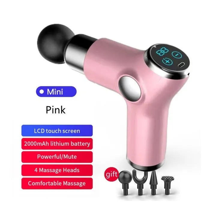 Mini massager gun - vibrator - spierontspanning - pijnverlichting - LCD-displayMassage
