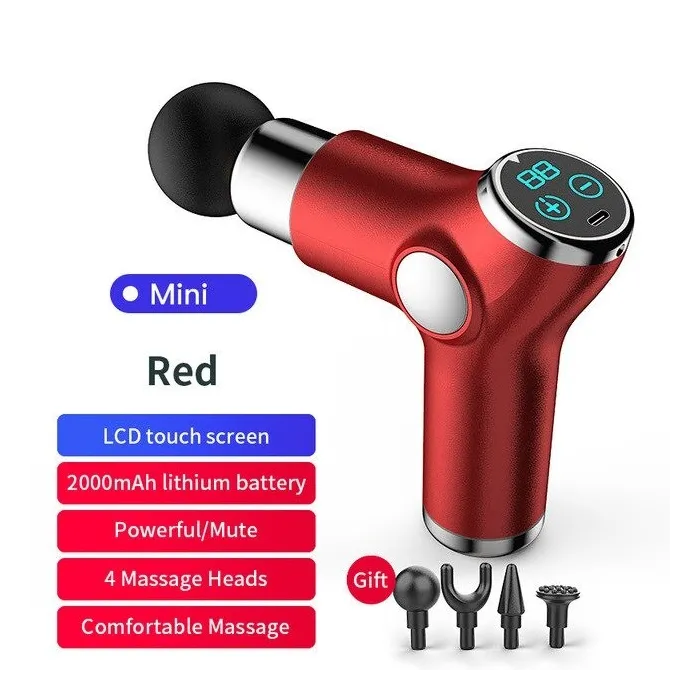 Mini massager gun - vibrator - spierontspanning - pijnverlichting - LCD-displayMassage