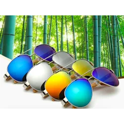 Bambou & métal - lunettes de soleil faites main - unisexe