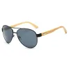 Bambou & métal - lunettes de soleil faites main - unisexe