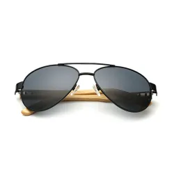 Bambou & métal - lunettes de soleil faites main - unisexe