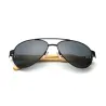 Bambou & métal - lunettes de soleil faites main - unisexe