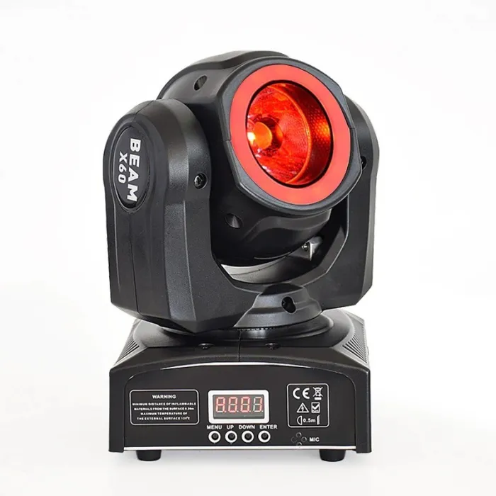 Mini LED Beam - Laserlicht - Moving Head - DJ / Bühnenlicht - 60W - RGBW - DMX