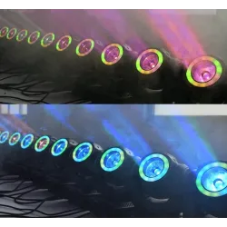 Mini LED beam - laser light - moving head - DJ / stage light - 60W - RGBW - DMX