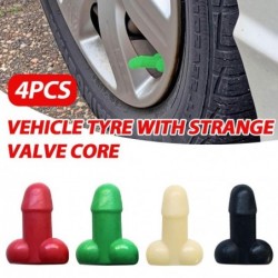Universal tire valves - luminous - for cars / bicycles / motorcycles - penis shaped - 4 pieces
