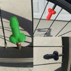 Universal tire valves - luminous - for cars / bicycles / motorcycles - penis shaped - 4 piecesWheel parts
