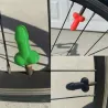 Universal tire valves - luminous - for cars / bicycles / motorcycles - penis shaped - 4 pieces