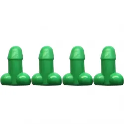 Universal Reifenventile - leuchtend - für Autos / Fahrräder / Motorräder - Penisform - 4 Stück