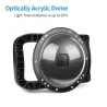 Port kopuły nurkowej - podwójny ręczny - wodoodporna osłona obiektywu - dla GoPro Hero 8 Black - 6 caliOchrona