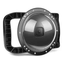 Port kopuły nurkowej - podwójny ręczny - wodoodporna osłona obiektywu - dla GoPro Hero 8 Black - 6 caliOchrona