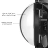 Port kopuły nurkowej - podwójny ręczny - wodoodporna osłona obiektywu - dla GoPro Hero 8 Black - 6 caliOchrona