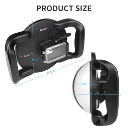 Tauchkuppelanschluss - Dual-Handheld - wasserdichte Objektivabdeckung - für GoPro Hero 8 Black - 6 Zoll
