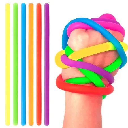 Gumowy makaron - elastyczna lina - zabawka antystresowa - fidget - 6 sztukFidget spinner