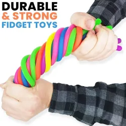 Gumowy makaron - elastyczna lina - zabawka antystresowa - fidget - 6 sztukFidget spinner