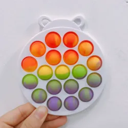 Buntes Push-Fidget - Anti-Stress-Spielzeug - Regenbogen Pop It