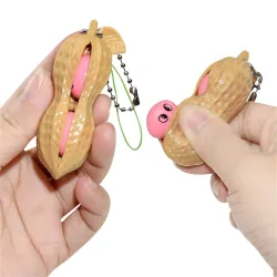 Squeeze Bean - Anti-Stress-Spielzeug - mit Schlüsselanhänger