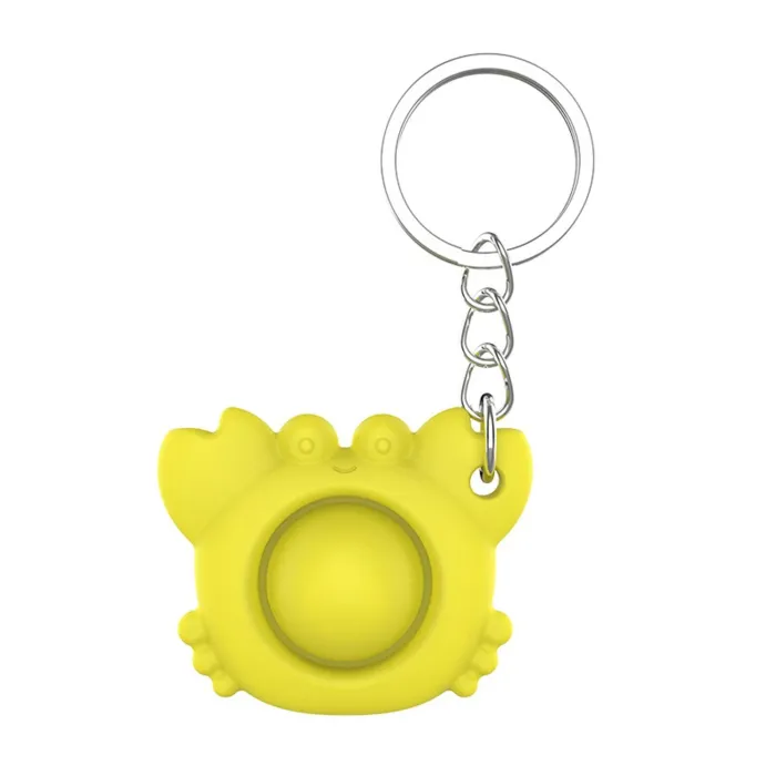 Krabvorm fidget - antistress speelgoed - met sleutelhanger - push bubble Pop ItFidget-spinner