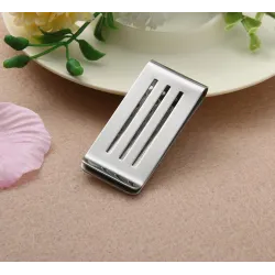 Cash holder - with cut out holes - stainless steel clamp