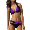 Sexy zweiteiliges Bikini-Set - Hals gebunden - zweifarbig