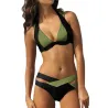 Sexy tweedelige bikiniset - nek vastgebonden - tweekleurigBadkleding