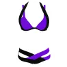 Sexy zweiteiliges Bikini-Set - Hals gebunden - zweifarbig