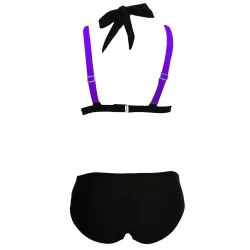 Sexy zweiteiliges Bikini-Set - Hals gebunden - zweifarbig