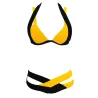 Sexy zweiteiliges Bikini-Set - Hals gebunden - zweifarbig