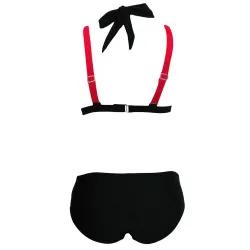 Sexy zweiteiliges Bikini-Set - Hals gebunden - zweifarbig