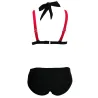 Sexy tweedelige bikiniset - nek vastgebonden - tweekleurigBadkleding