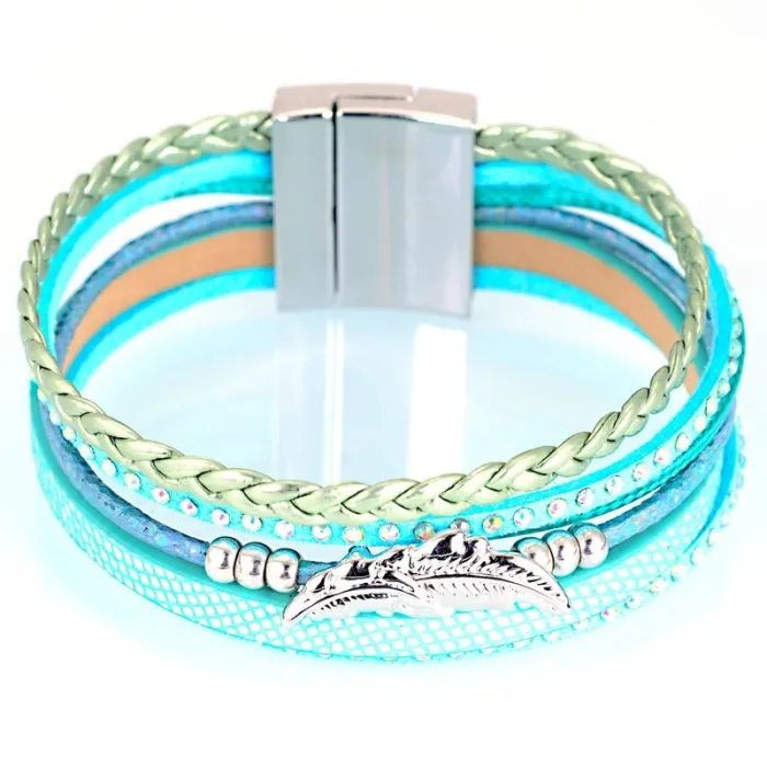 Meerlaagse armband - met kristallen / magnetische gespArmbanden