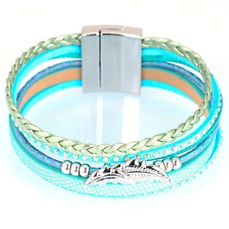 Meerlaagse armband - met kristallen / magnetische gespArmbanden